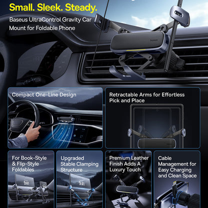 Auto držák Baseus UltraControl, Univerzální, Černý C40483401813-00