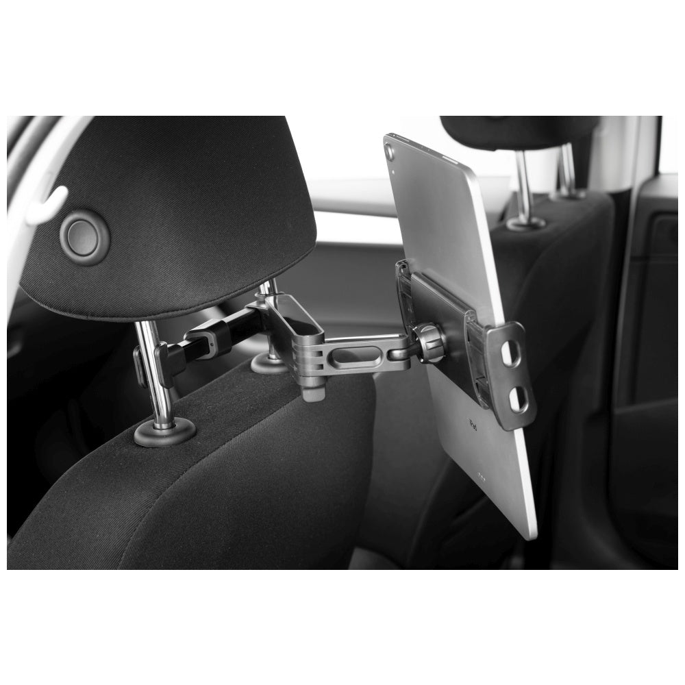 Fixed Tab Passenger 2 Headrest Car Holder, 7inch - 13inch, Black