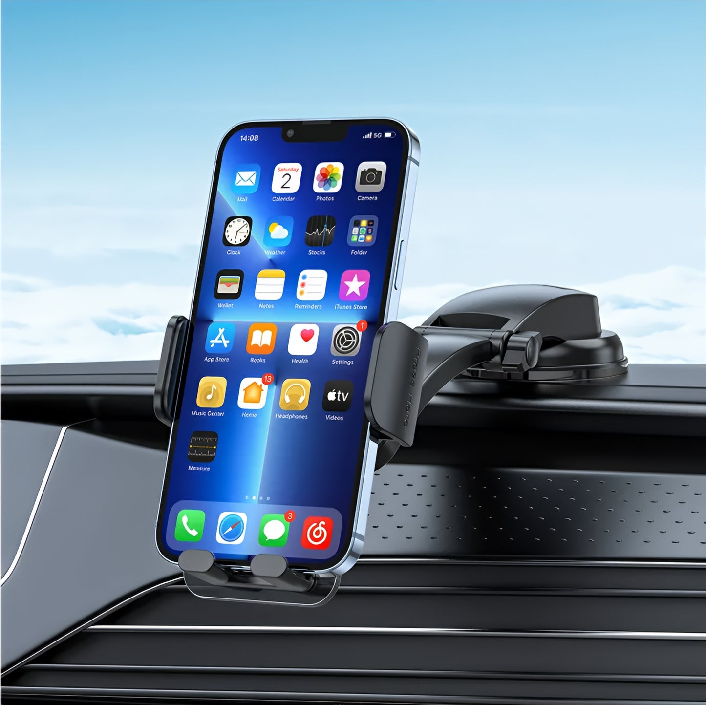 Auto držák HOCO CA118, 4.5inch - 7inch, Černý