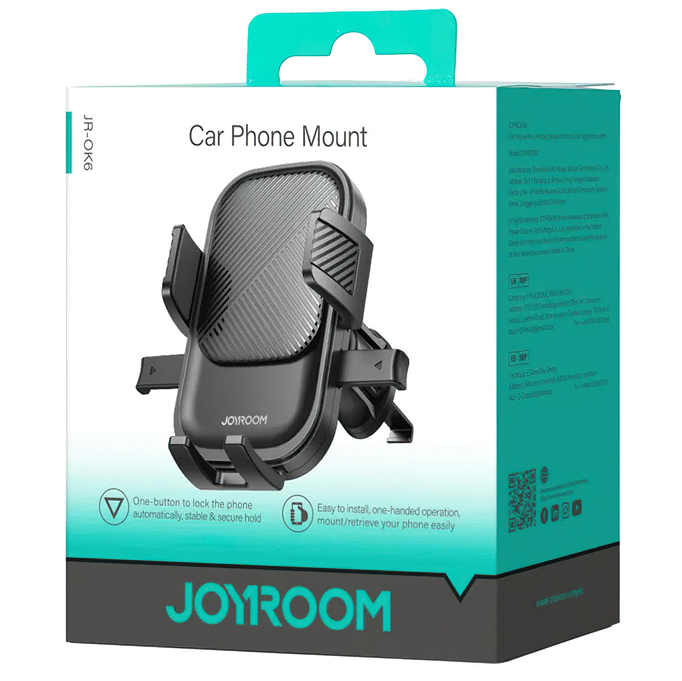 Auto držák Joyroom JR-OK6 Vent, 4.7inch - 6.8inch, Černý