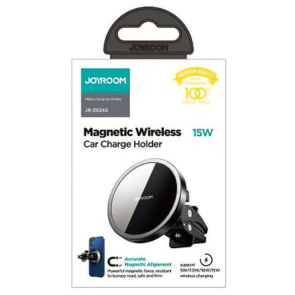 Bezdrátová autonabíječka Joyroom JR-ZS240 Air Vent, 15W, 1.67A, černá