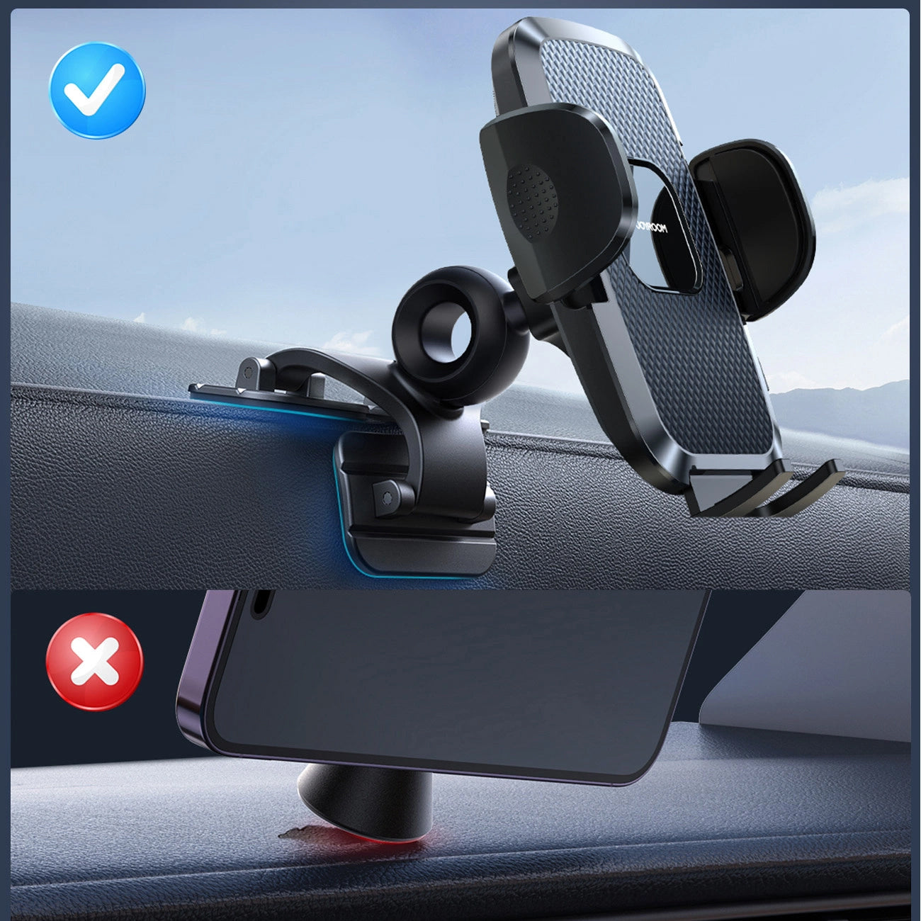 Auto držák Joyroom JR-ZS259-3 Dash, 4.7inch - 6.9inch, Černý
