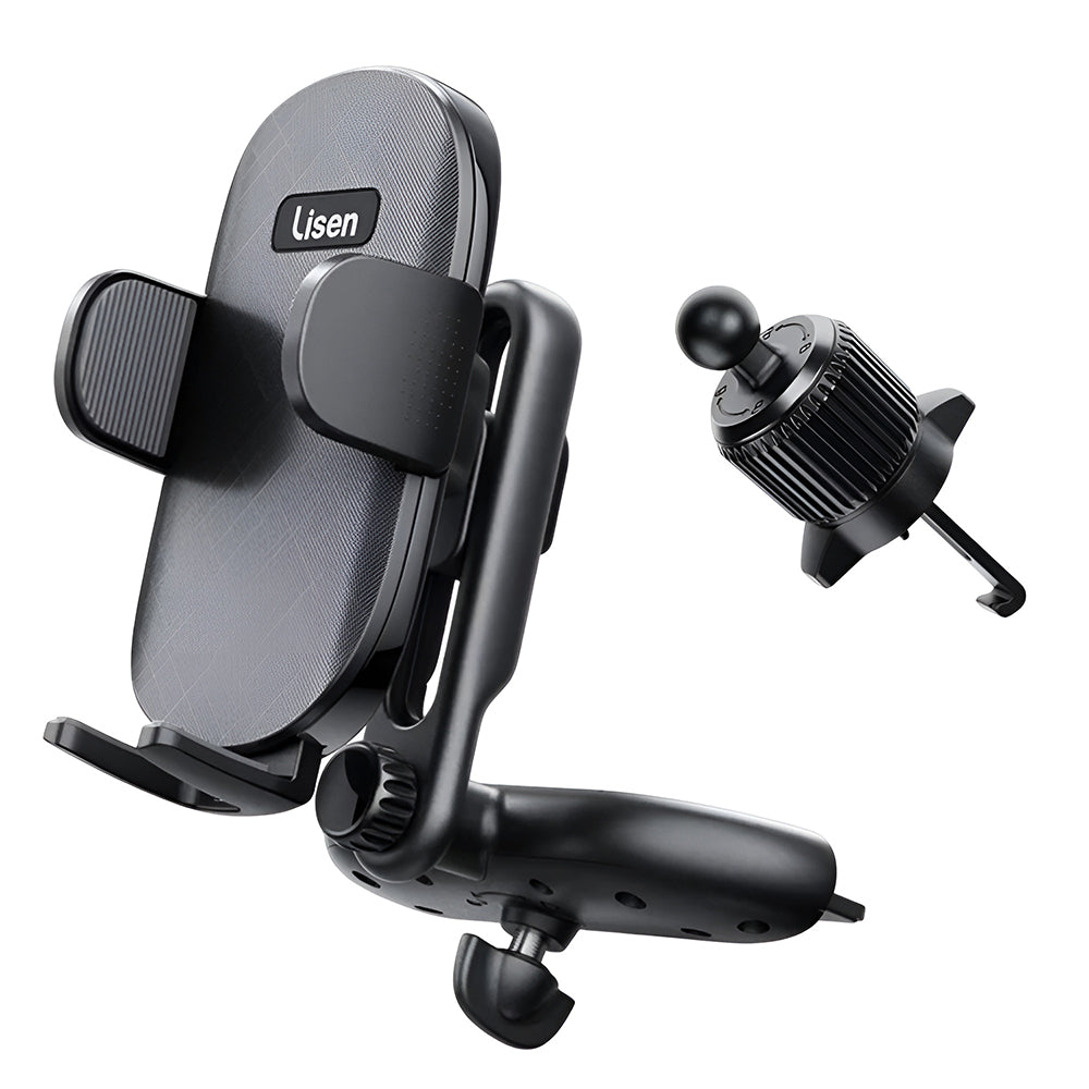 Auto držák Lisen 2v1, 4.7inch - 7.2inch, Černý YL0222040016