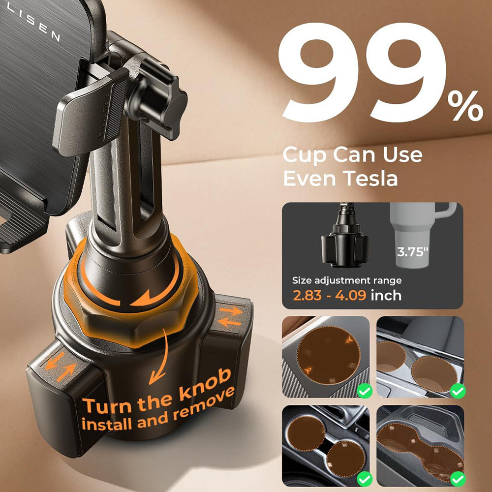 Auto držák Lisen pro Telefon / Tablet, 4.5inch - 12.9inch, Černý YL0223070048