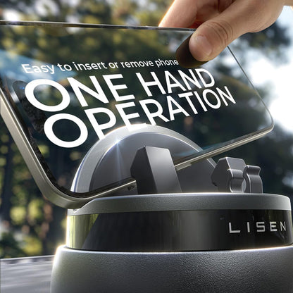 Auto držák Lisen pro Telefon / Tablet s tloušťkou 6mm - 13mm, Černý YL0224060015