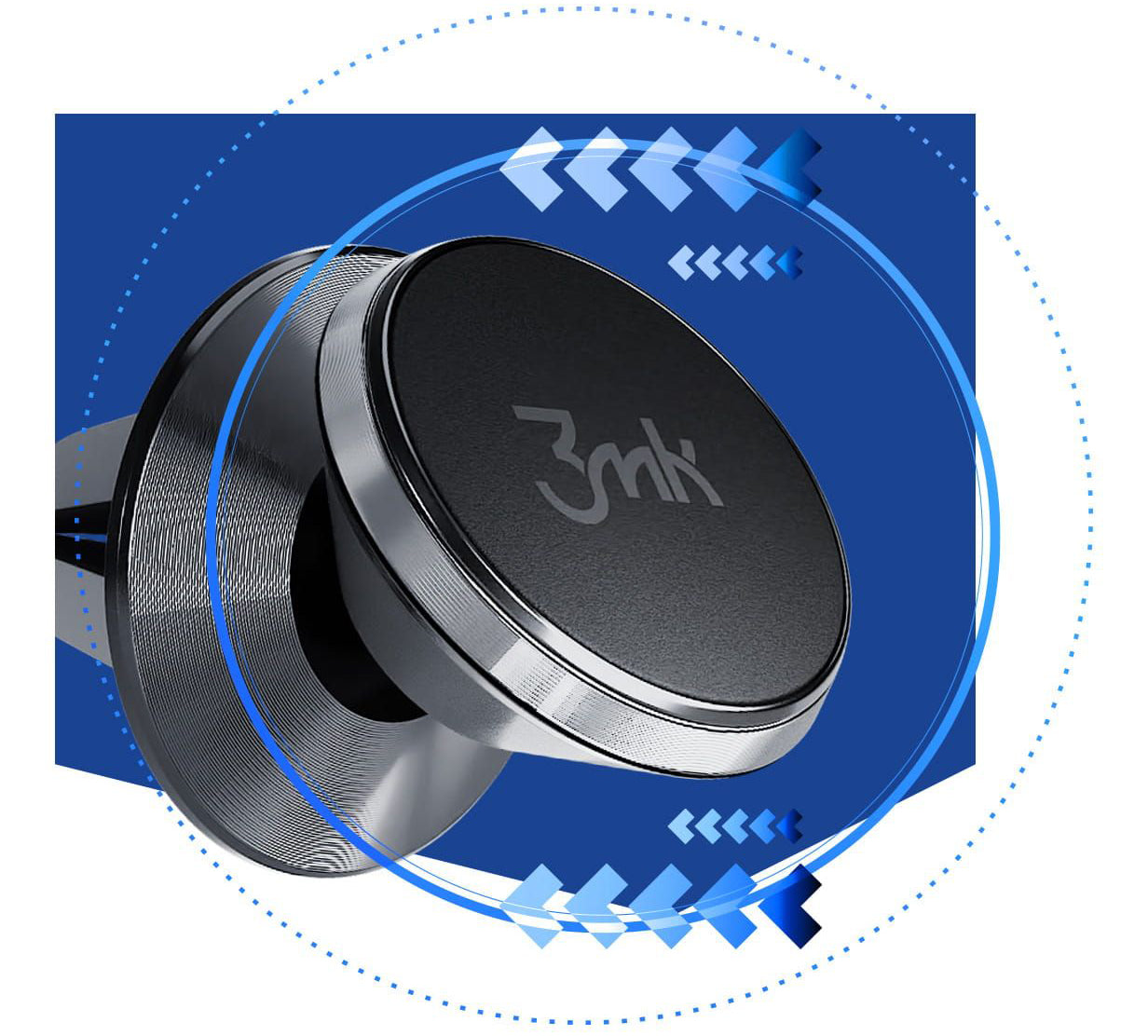 Magnetický držák do auta 3MK, univerzální, černý