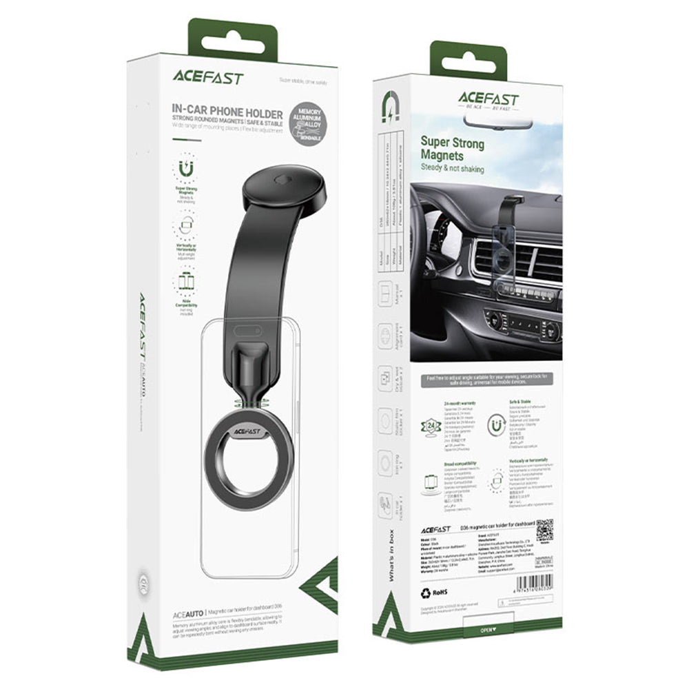 Magnetický držák do auta Acefast D36, Univerzální, Černý
