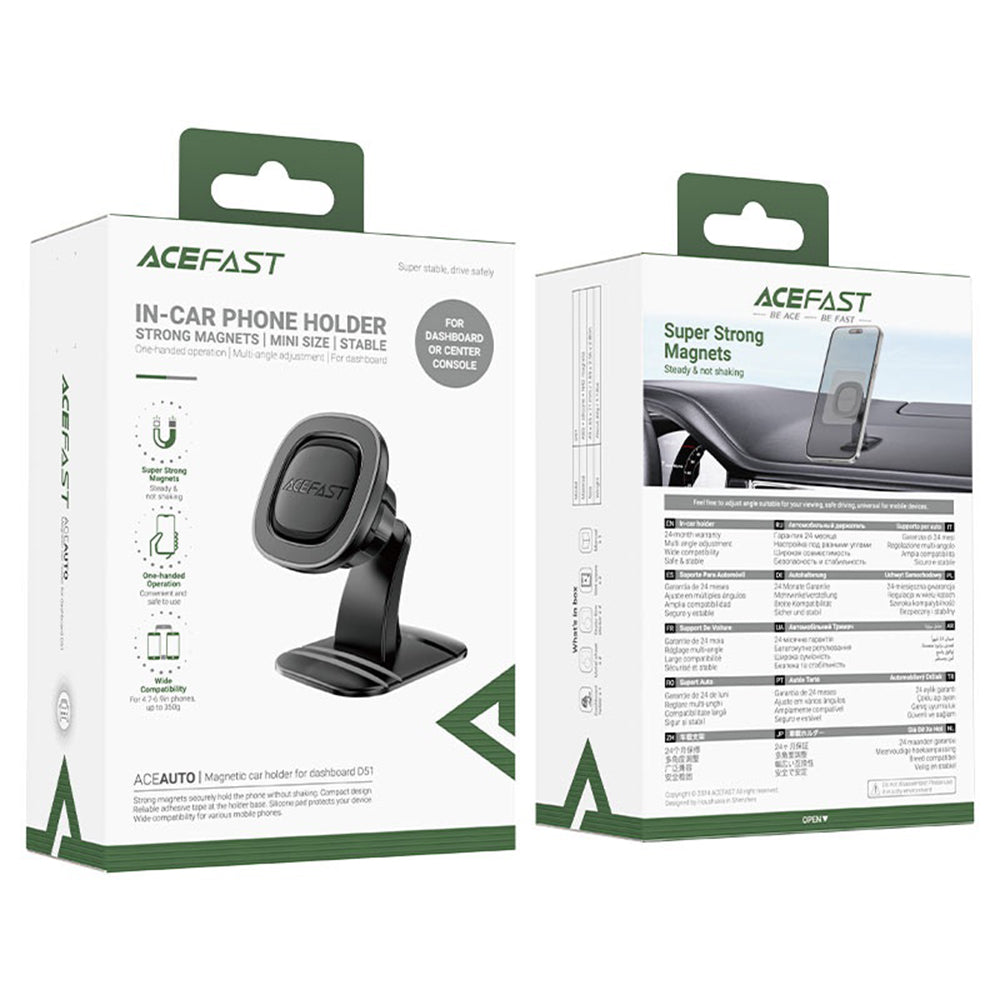 Magnetický držák do auta Acefast D51, Univerzální, Černý