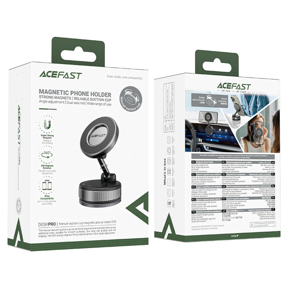 Magnetický držák do auta Acefast E28, Univerzální, Šedý