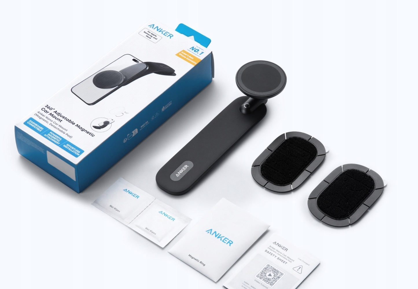 Magnetický držák do auta Anker Nano, Univerzální, Černý A9110H11