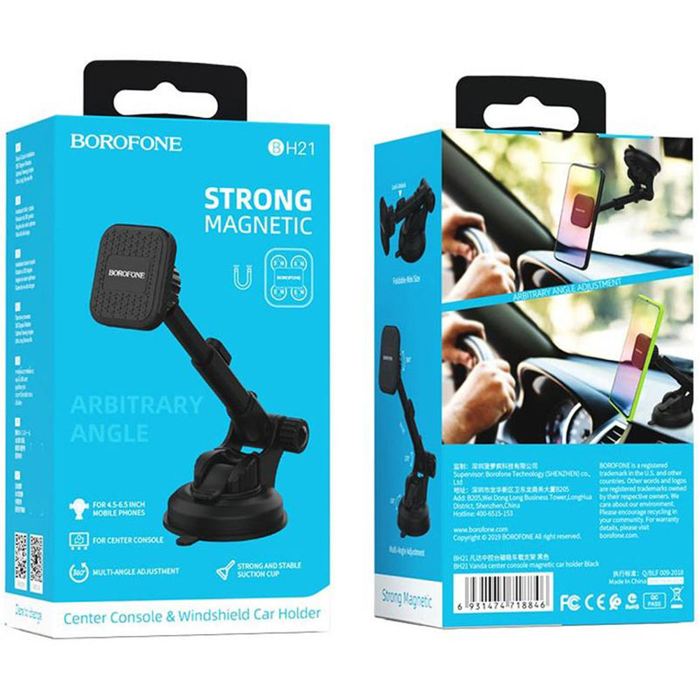 Magnetický držák do auta Borofone BH21 Vanda, univerzální, černý