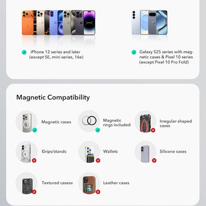 Magnetický držák do auta ESR OmniLock Dash, Univerzální, Černý