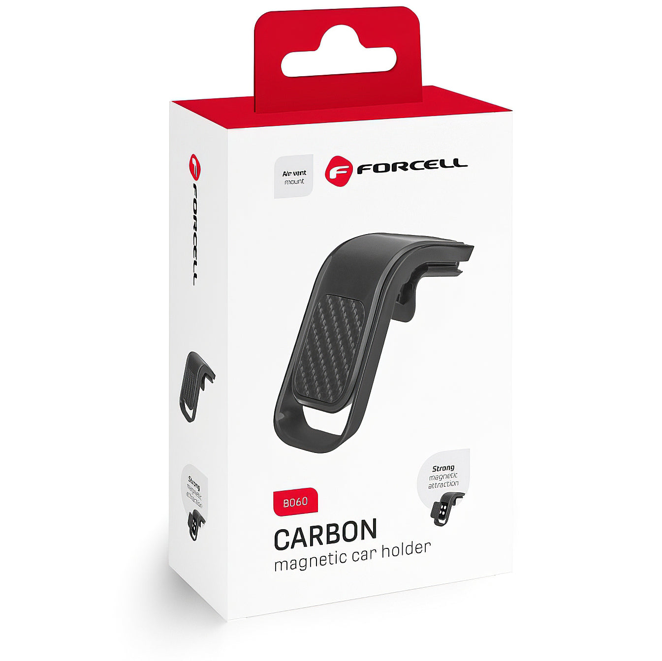 Držák do auta Forcell Carbon B060, univerzální, černý