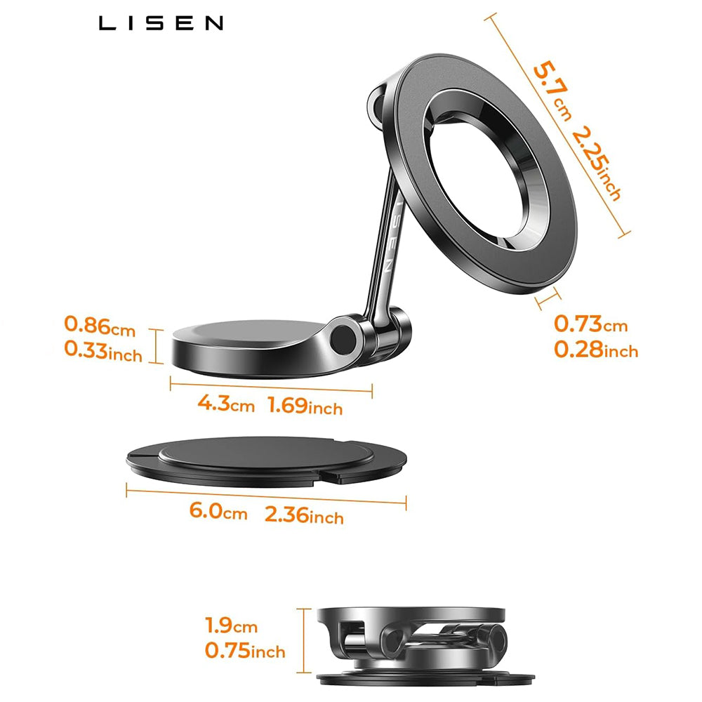 Magnetický držák do auta Lisen, univerzální, černý YL0223080002