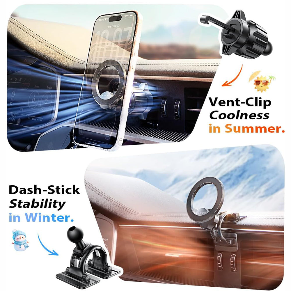 Magnetický držák do auta Lisen, Univerzální, Černý YL0223110033