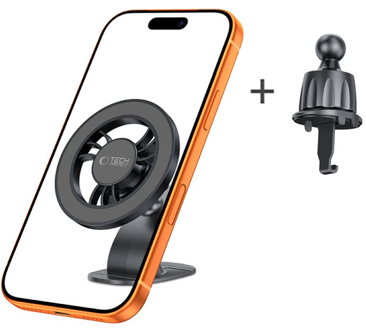 Magnetický držák do auta Tech-Protect N56 2v1 II, univerzální, černý