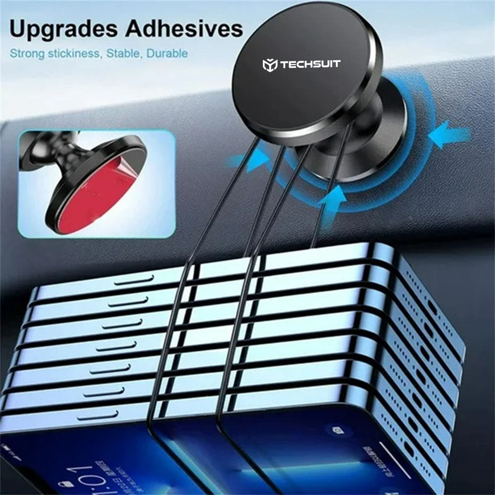Magnetický držák do auta Techsuit S10, Univerzální, Černý