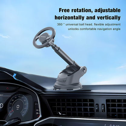 Magnetický držák do auta Techsuit S12, Univerzální, Černý