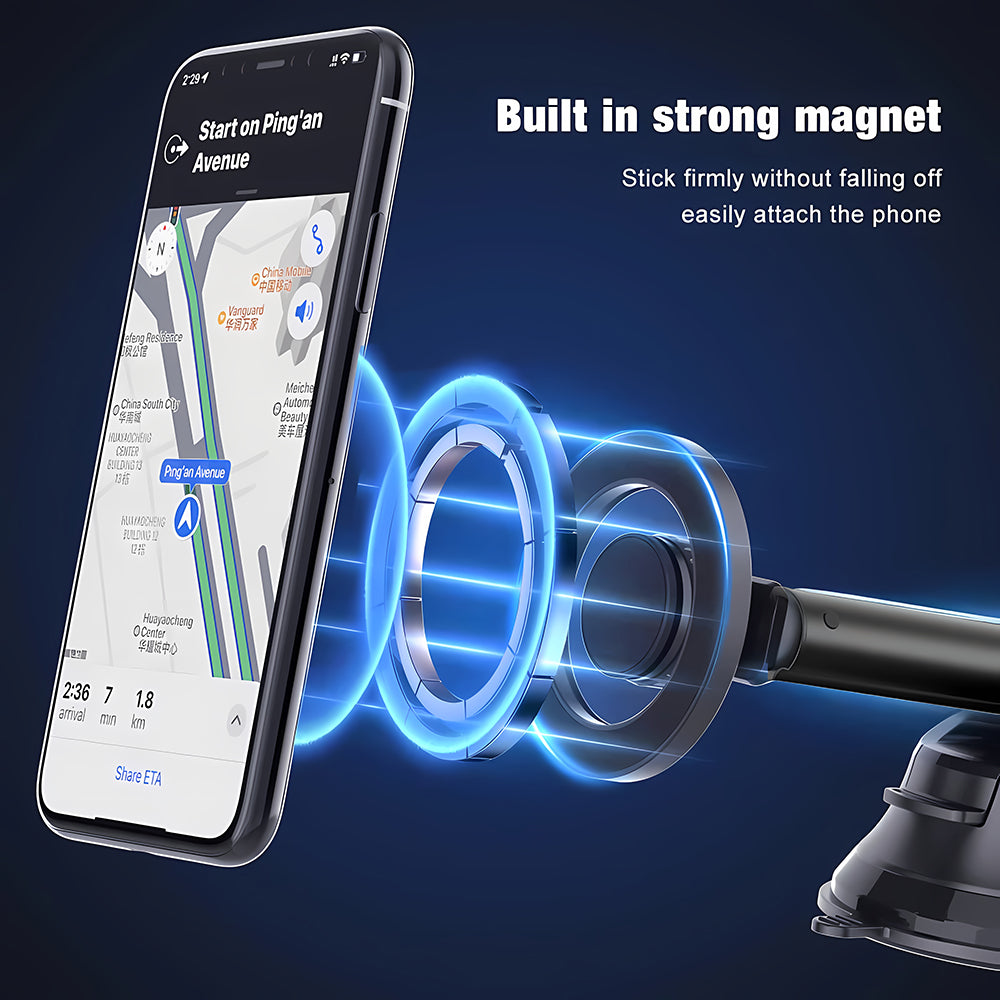 Magnetický držák do auta Techsuit S12, Univerzální, Černý