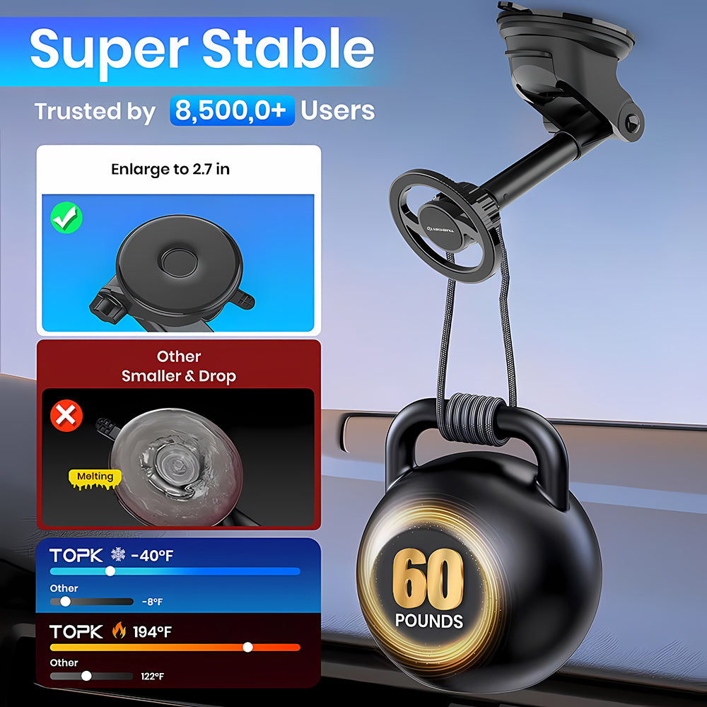 Magnetický držák do auta Techsuit S12, Univerzální, Černý