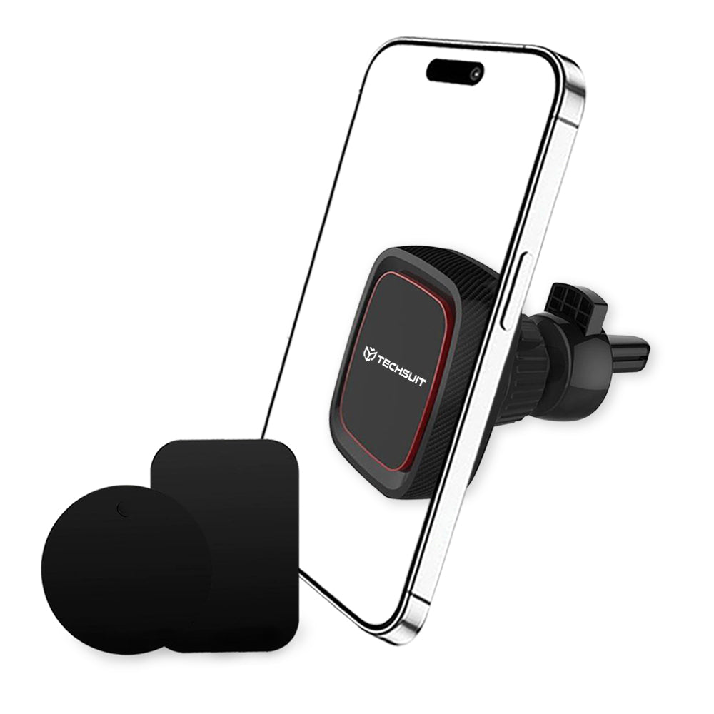 Magnetický držák do auta Techsuit S5, Univerzální, Černý Červený
