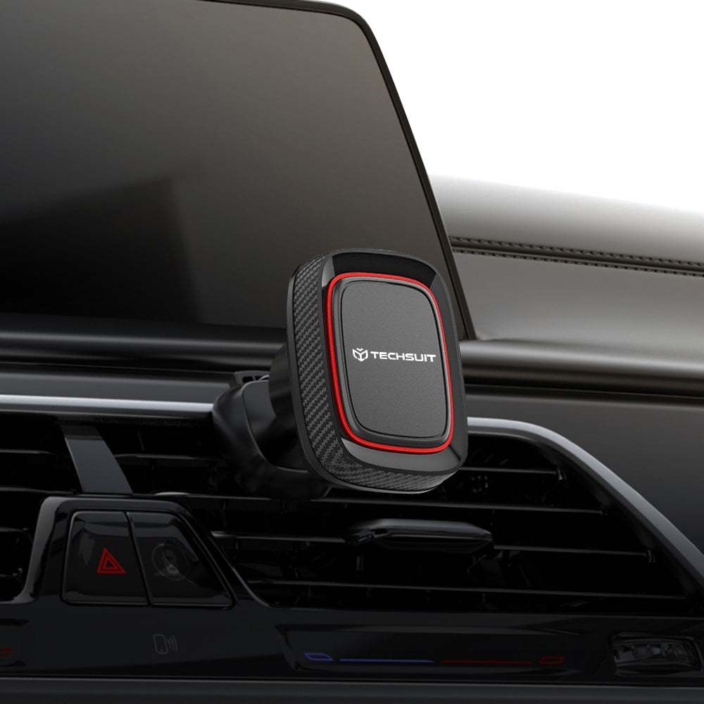 Magnetický držák do auta Techsuit S5, Univerzální, Černý Červený