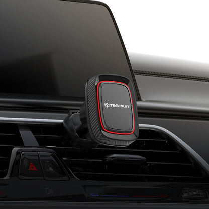 Magnetický držák do auta Techsuit S5, Univerzální, Černý Červený