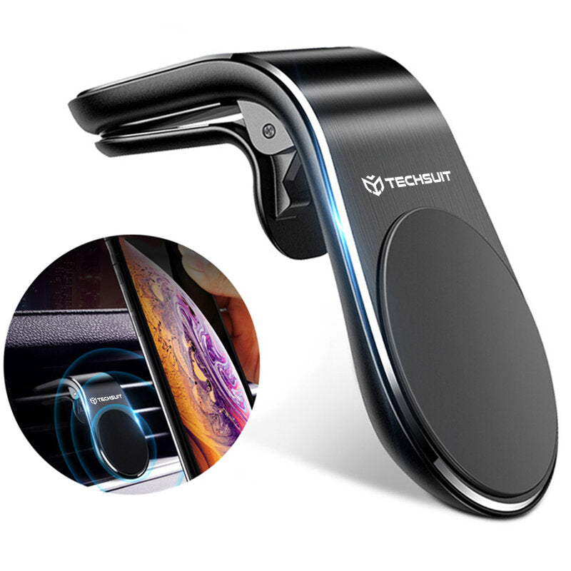 Magnetický držák do auta Techsuit S7, Univerzální, Stříbrný