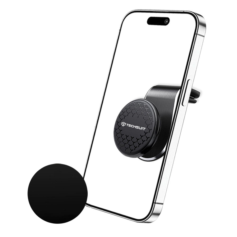 Magnetický držák do auta Techsuit S8, Univerzální, Stříbrný