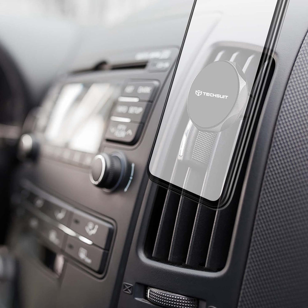 Magnetický držák do auta Techsuit S9, Univerzální, Stříbrný