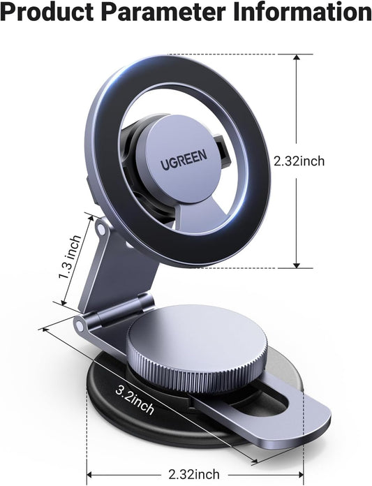 Magnetický držák do auta UGREEN LP865, Univerzální, Černý