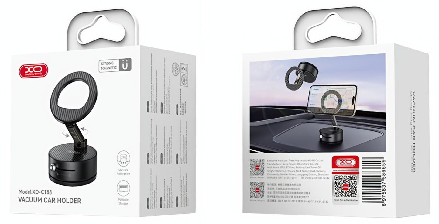 Magnetický držák do auta XO Design C188, Univerzální, Černý