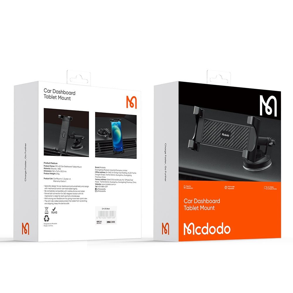 Auto držák McDodo CM-4310 pro Telefon / Tablet, 4.7inch - 12.9inch, Černý