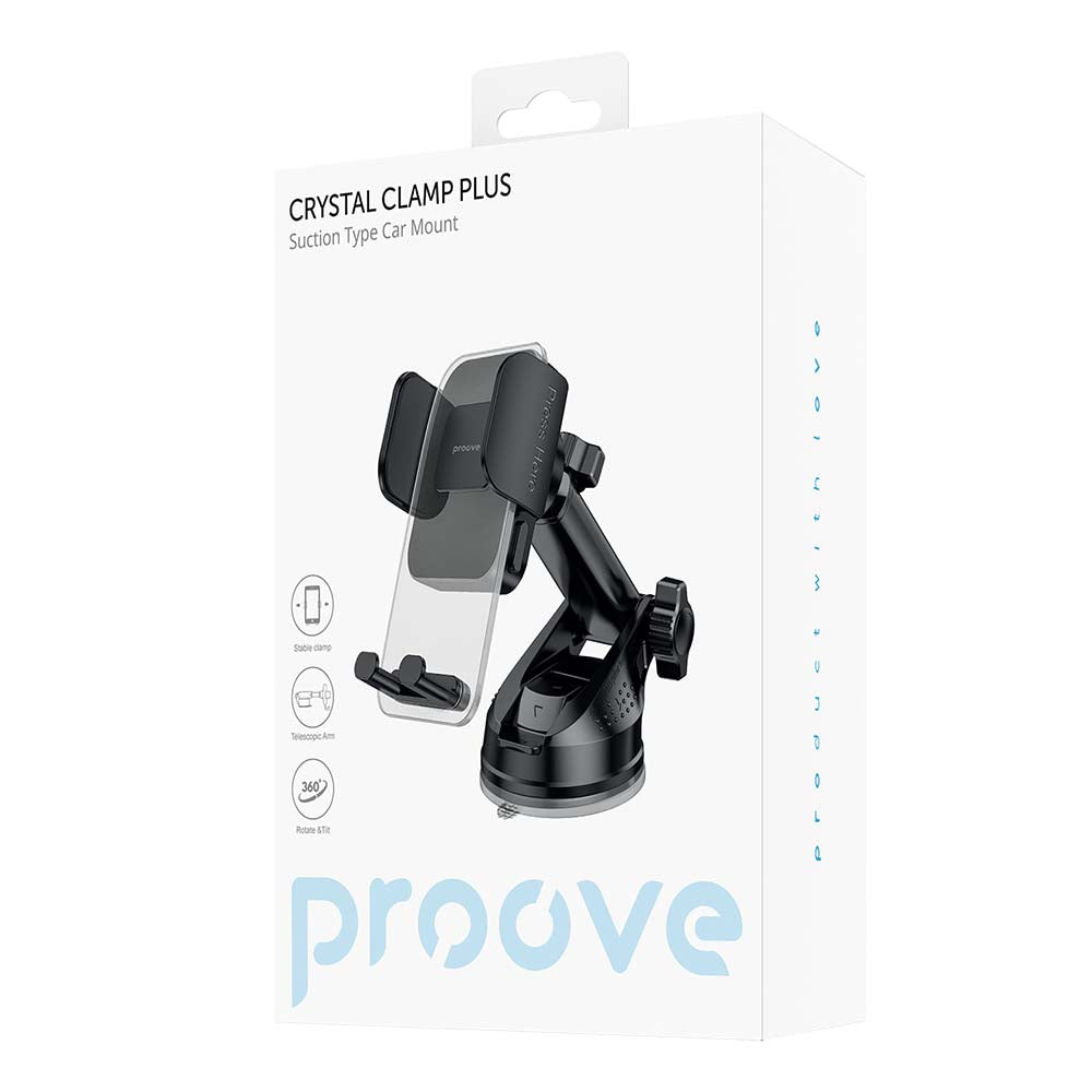 Auto držák Proove Crystal Clamp Plus Dash, 4.7inch - 6.9inch, Černý CHCSP0000001