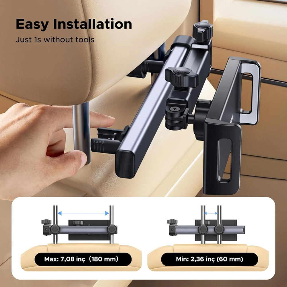 Auto držák na opěrku hlavy UGREEN LP904 (55443), 4.7inch - 9.8inch, černý