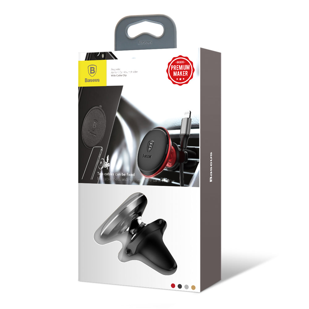 Magnetický držák do auta Baseus Air Vent, Univerzální, Černý SUGX-A0