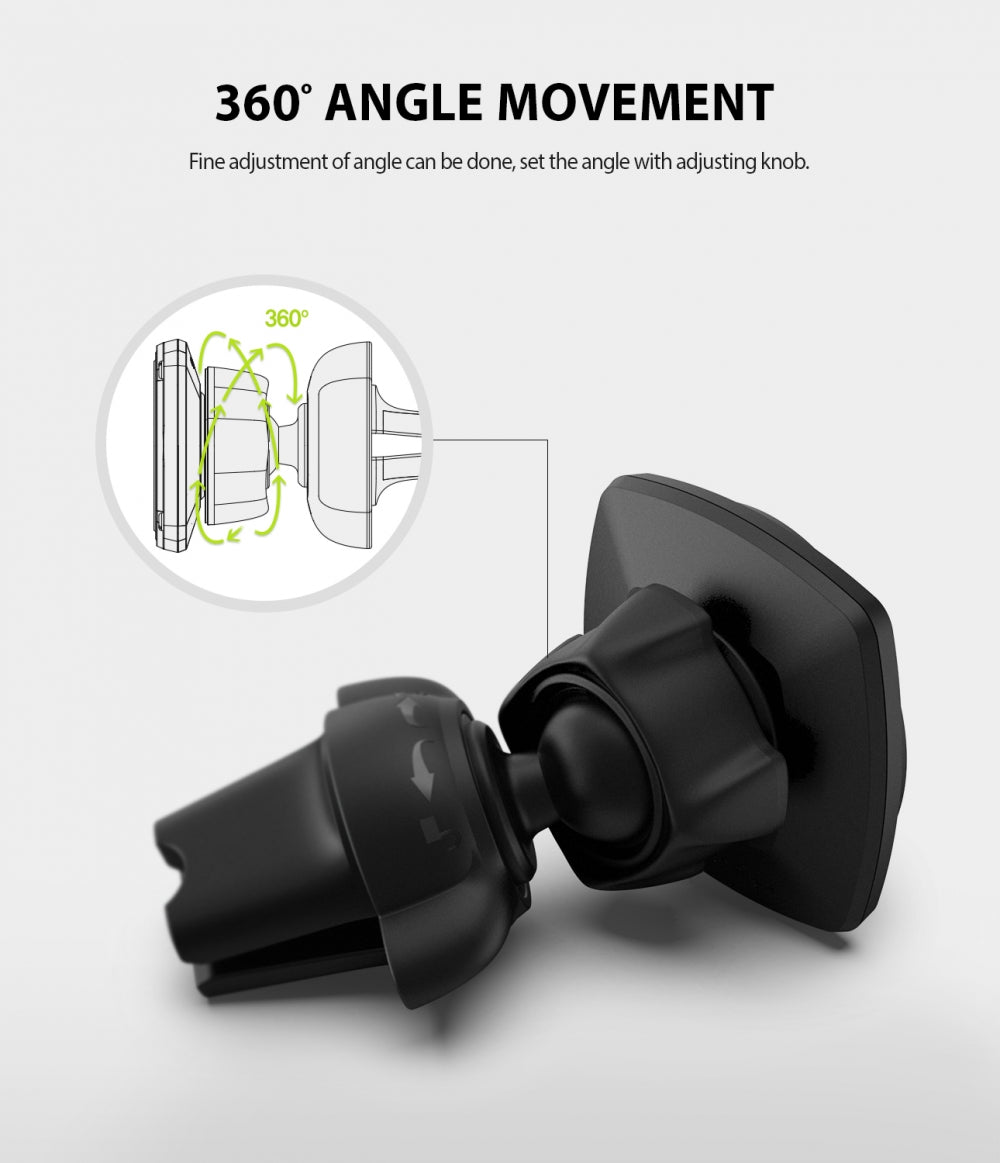 Magnetický držák do auta Ringke Power Clip, univerzální, černý