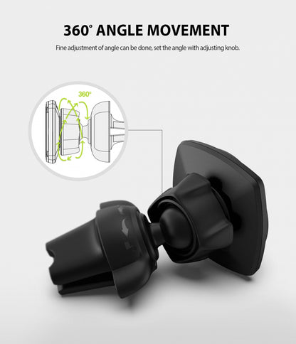 Magnetický držák do auta Ringke Power Clip, univerzální, černý