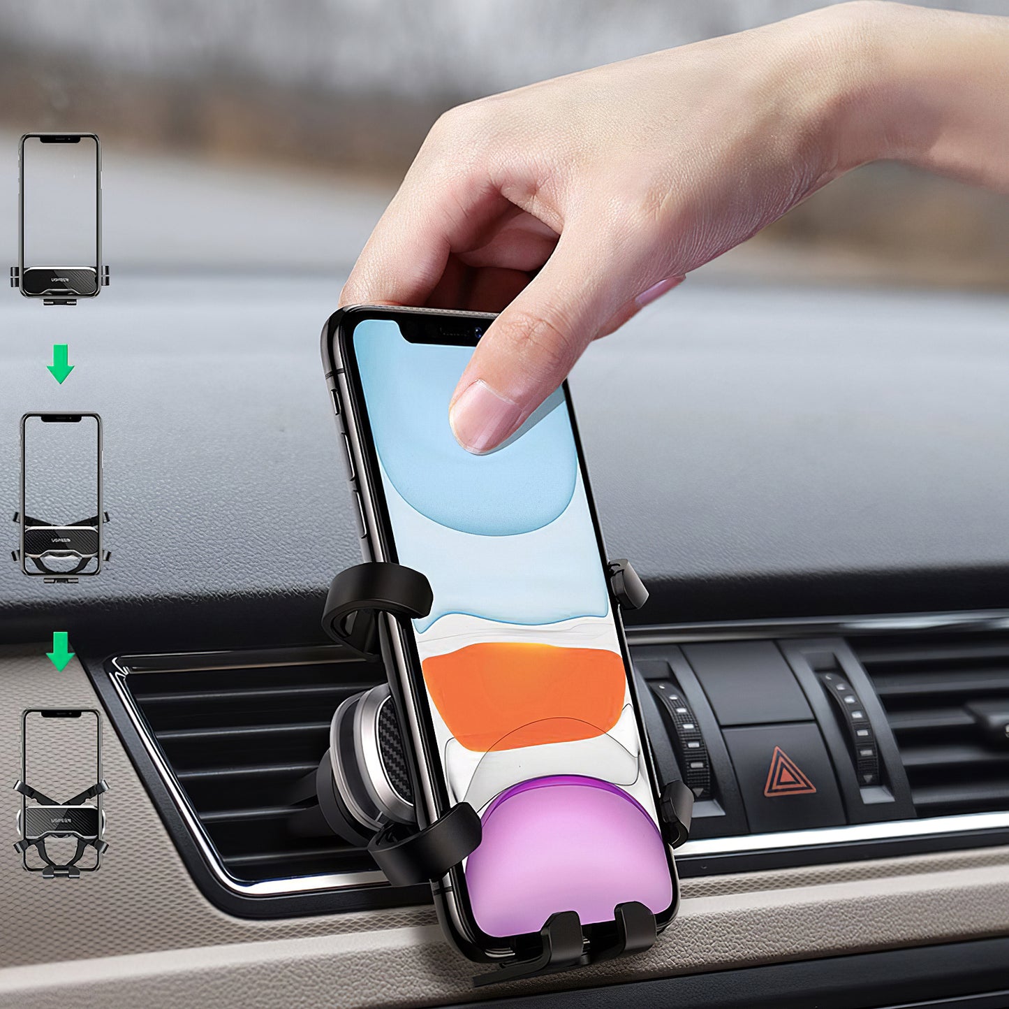 UGREEN Gravity Air Vent Car Holder, Universal, Black