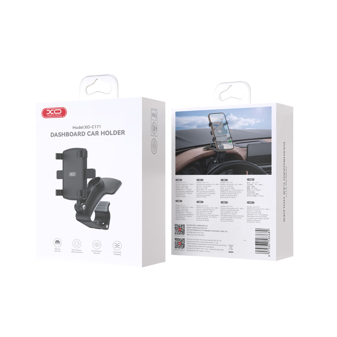 Auto držák XO Design C171, 4.7inch - 7.6inch, Černý