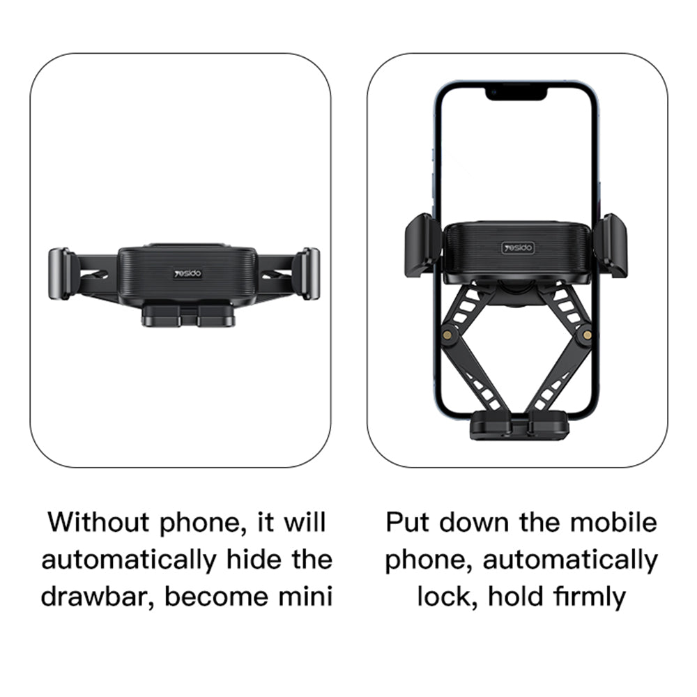 Auto držák Yesido C166, 4.7inch - 7inch, Černý