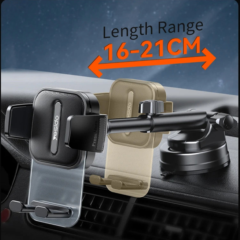 Auto držák Yesido C261, Univerzální, Černý