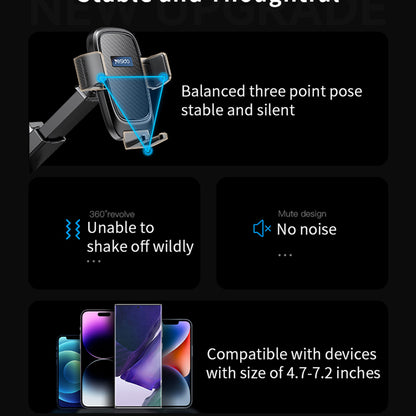 Auto držák Yesido C262, 4.7inch - 7.2inch, Černý