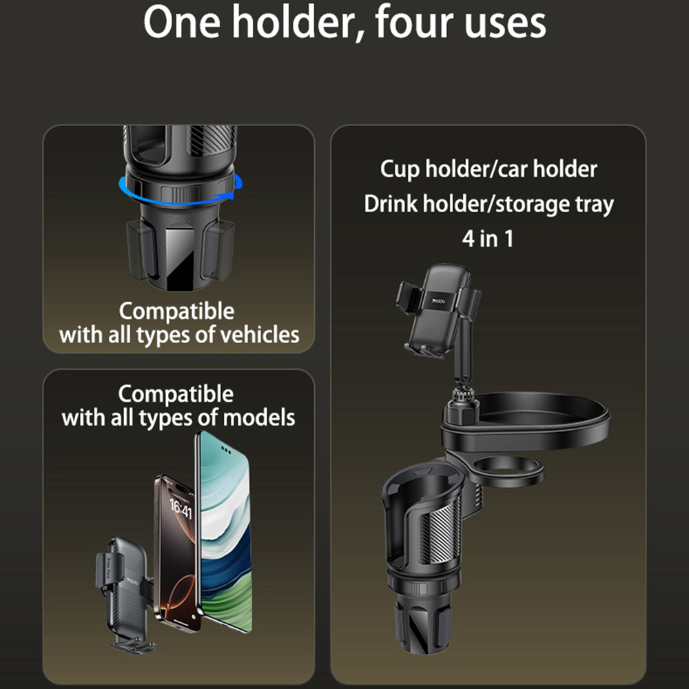 Auto držák Yesido C274, 4.7inch - 7.2inch, Černý