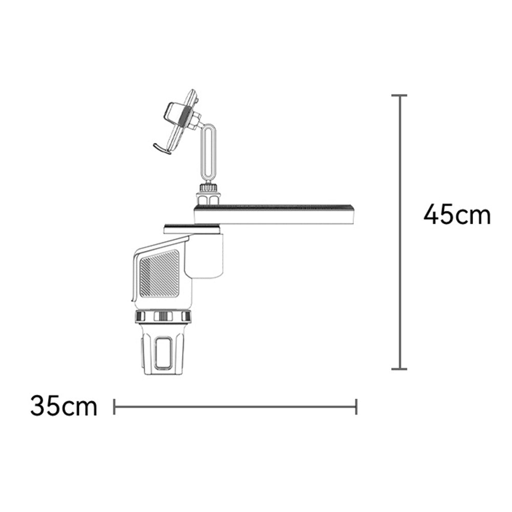 Auto držák Yesido C274, 4.7inch - 7.2inch, Černý