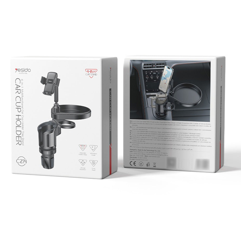 Auto držák Yesido C274, 4.7inch - 7.2inch, Černý