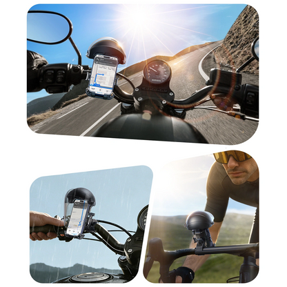 Držák na kolo a motocykl s clonou proti slunci Joyroom JR-ZS526, 4,7 palce - 7 palců, černý