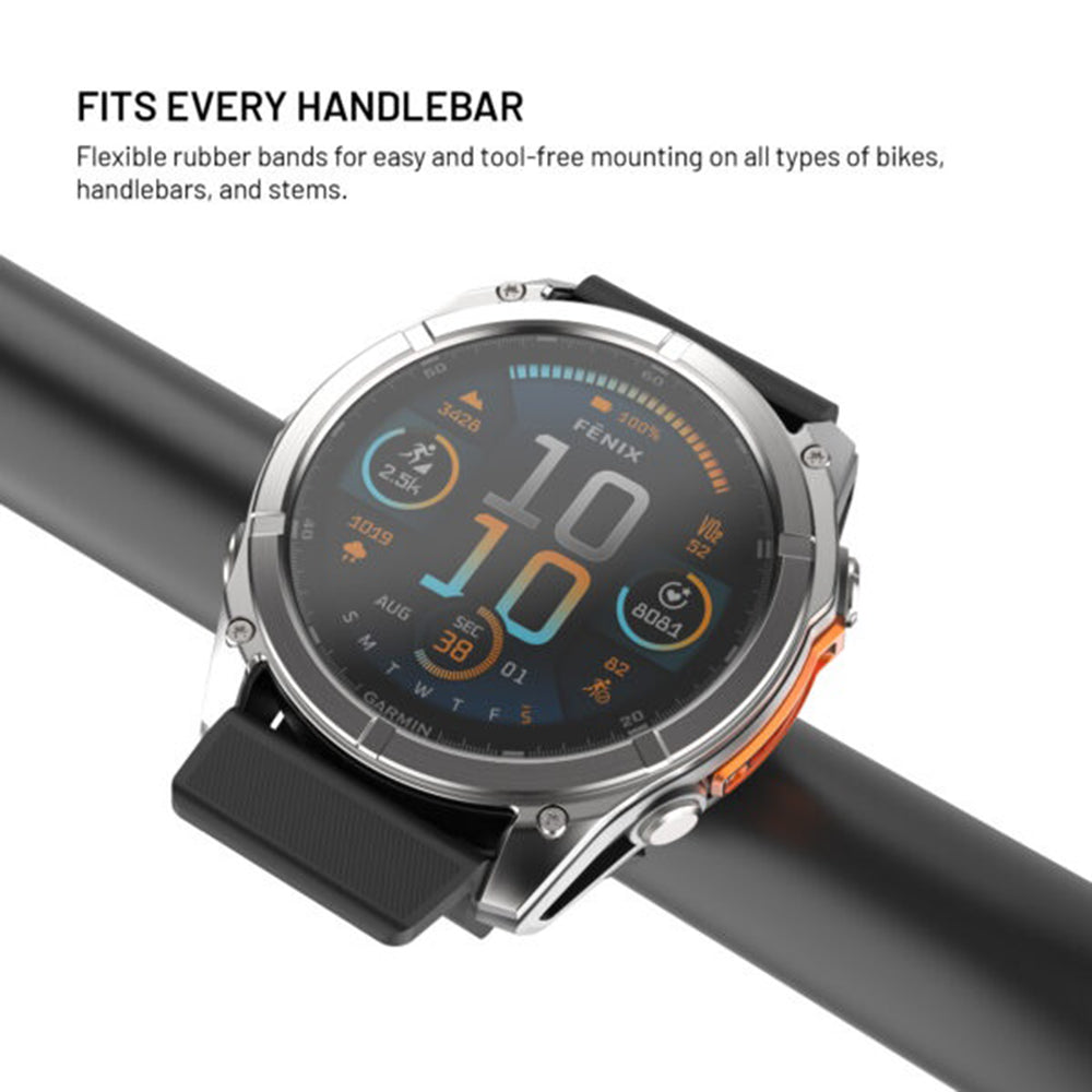 Držák na kolo Fixed pro Garmin Watch 22mm / Edge Computer, Černý