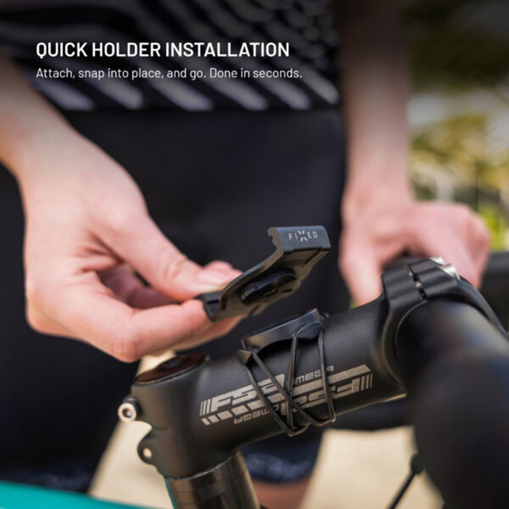 Držák na kolo Fixed pro Garmin Watch 22mm / Edge Computer, Černý