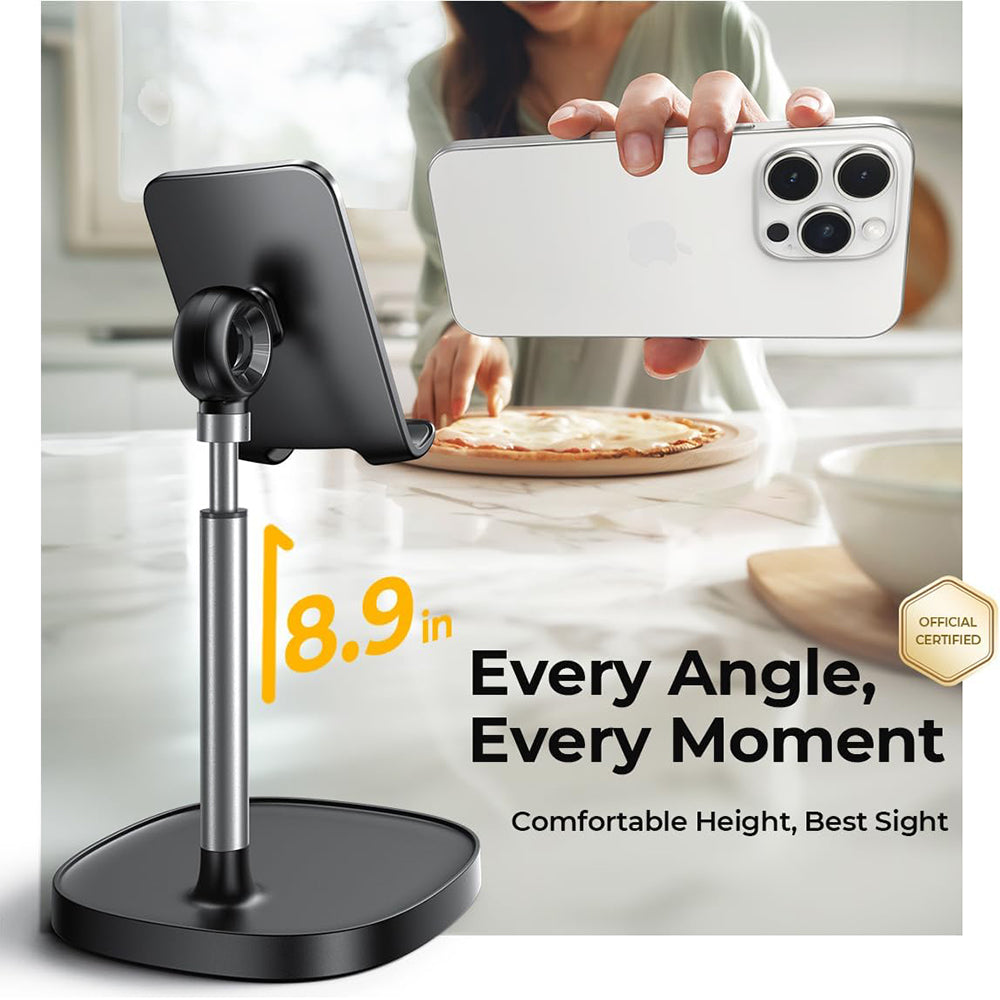 Stojan na stůl Lisen Mechanical pro Telefon / Tablet, 4inch - 10inch, Černý YL0421030004